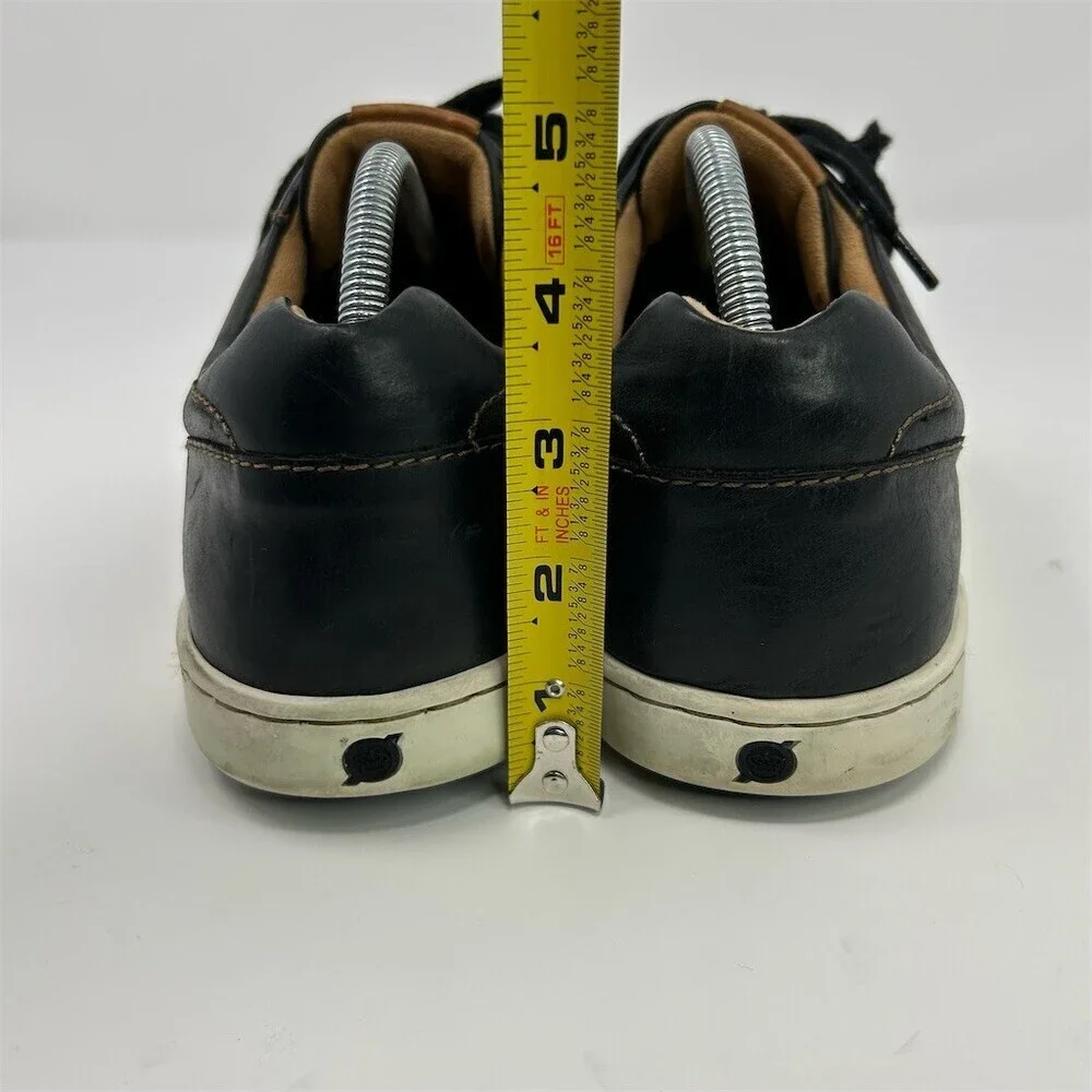 Born Allegheny Men's Sneakers Black Low Top Lace-Up Casual Shoes Size 10.5